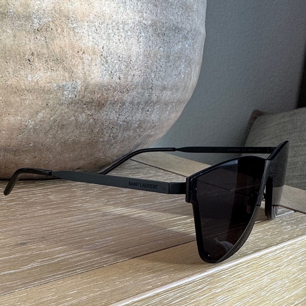 Saint Laurent Matte Black Oversized Cat-Eye Sunglasses